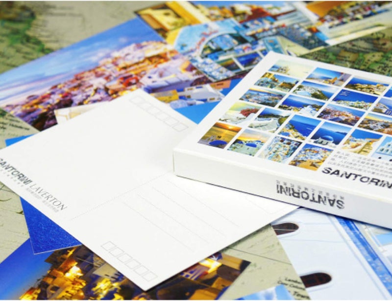 HOSTEESSCHOICE Travel postcards,Set of 30 Post cards variety pack depicting from Around the World Famous Travel Sites,Assorted Postcards Bulk, 4 x 6 -Santorini - Image 2